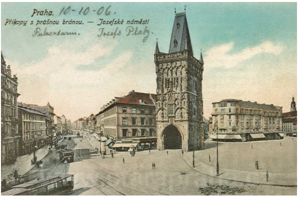 The Powder Tower during the Habsburg Era | Photo Source: Old-Prague.com