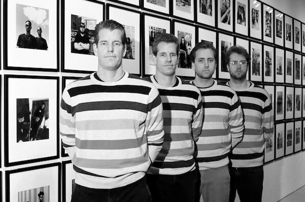Smoke and Mirrors #78 featuring two pairs of twins: Tyler and Cameron Winklevoss, and Duncan and Griffin Cock Foster